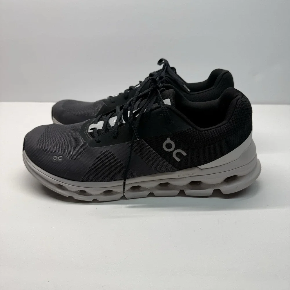 On Cloudrunner Eclipse Frost Men's Running Shoes Size 11 Black And Grey - Picture 4 of 10